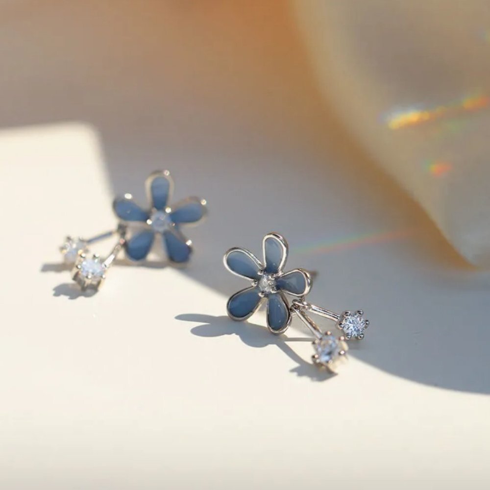 Blue Flowers Earrings (45)